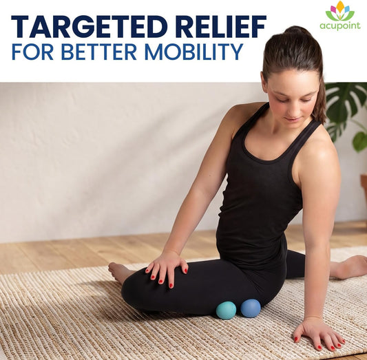 Acupoint Physical Massage Therapy Ball Set - Ideal for Yoga, Deep Tissue Massage, Trigger Point Therapy and Myofascial Release Physical Therapy Equipment