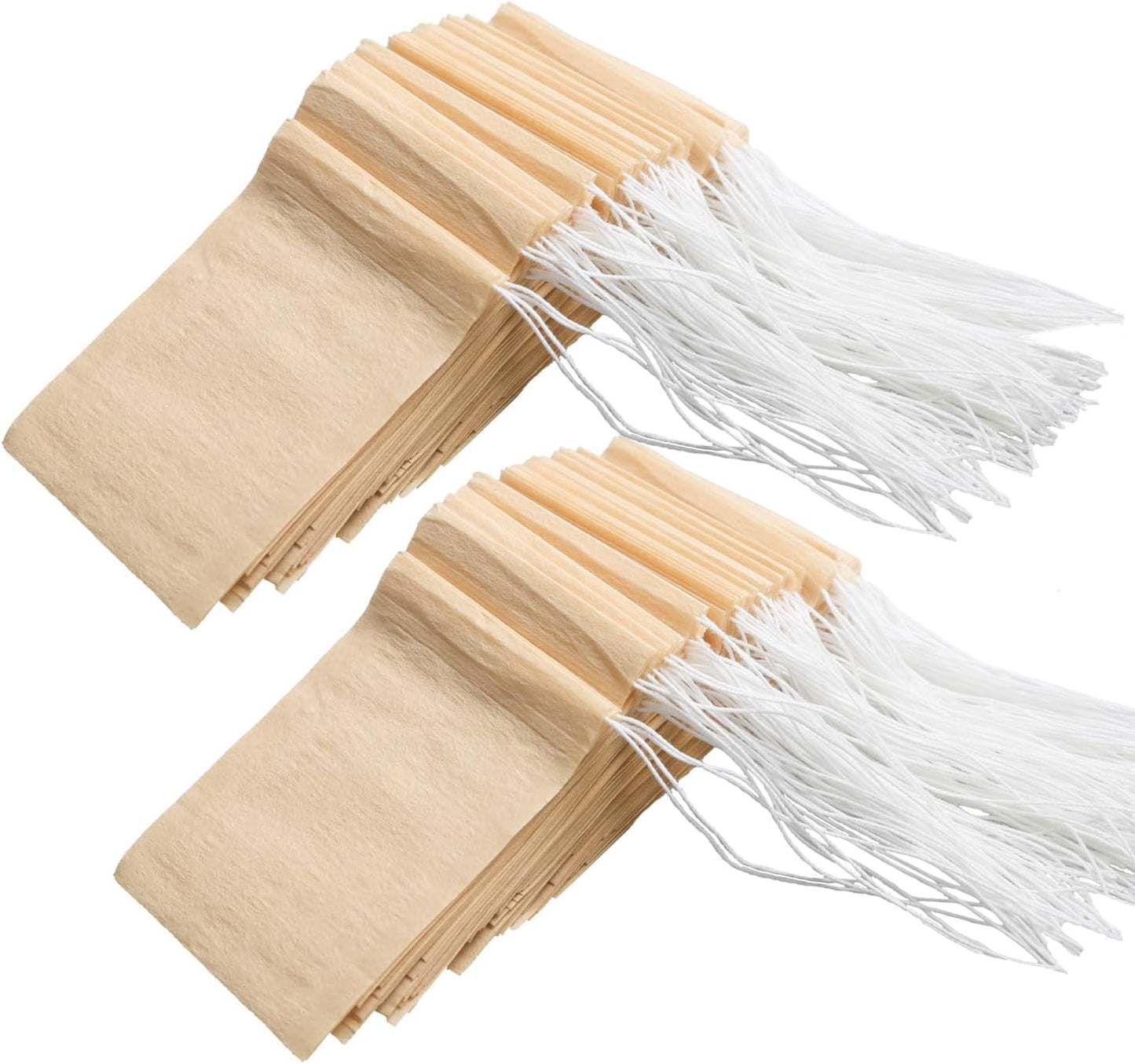 Eketirry 100pcs Tea Filter Bags for Loose Tea, Empty Tea Bags, Natural Wood Pulp Paper Material, Disposable Unbleached Tea Filter Bags with Drawstring for Loose Tea (White, 3.15 x3.94 inch)