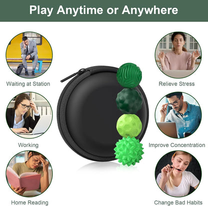 BUSOHA Silicone Magnetic Fidget Balls - 4 Pack Fidget Toys for Adult