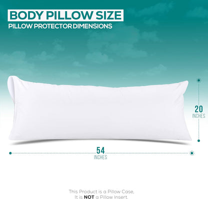 Set of 4 Pillow Protectors with Zipper Standard Size, Bed Bug and Dust Mite Proof Pillow Covers, Ultra Soft Pillow Encasements, Moisture Wicking and Waterproof Pillow Cases by Utopia Bedding (White)