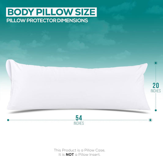 Set of 4 Pillow Protectors with Zipper Standard Size, Bed Bug and Dust Mite Proof Pillow Covers, Ultra Soft Pillow Encasements, Moisture Wicking and Waterproof Pillow Cases by Utopia Bedding (White)