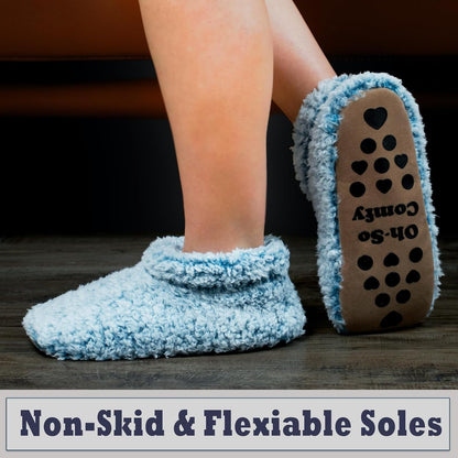 Cozylook Fuzzy Slippers for Women Indoor Soft Sole Slipper Socks with Non Slip Grippers Warm Fluffy