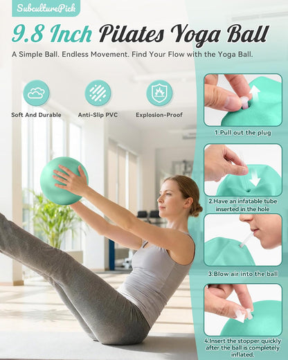 SUBCULTUREPICK Pilates Ring, Silicone Magic Pilates Rings, Lightweight & Durable Flexible Fitness Circle Exercise Equipment for Toning Arms, Thighs,Legs, Core,Yoga & Physical Therapy