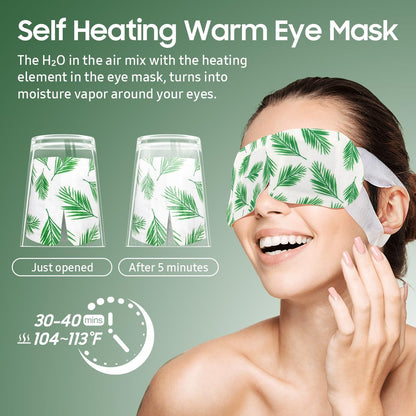 BeHoomi 20 Packs Steam Eye Mask, Heated Eye Mask Warm Compress for Eyes, Disposable Self Heating Steam Mask for Home, Sleep, Spa, Travel Essentials & Relaxation Gifts for Women (Lavender)