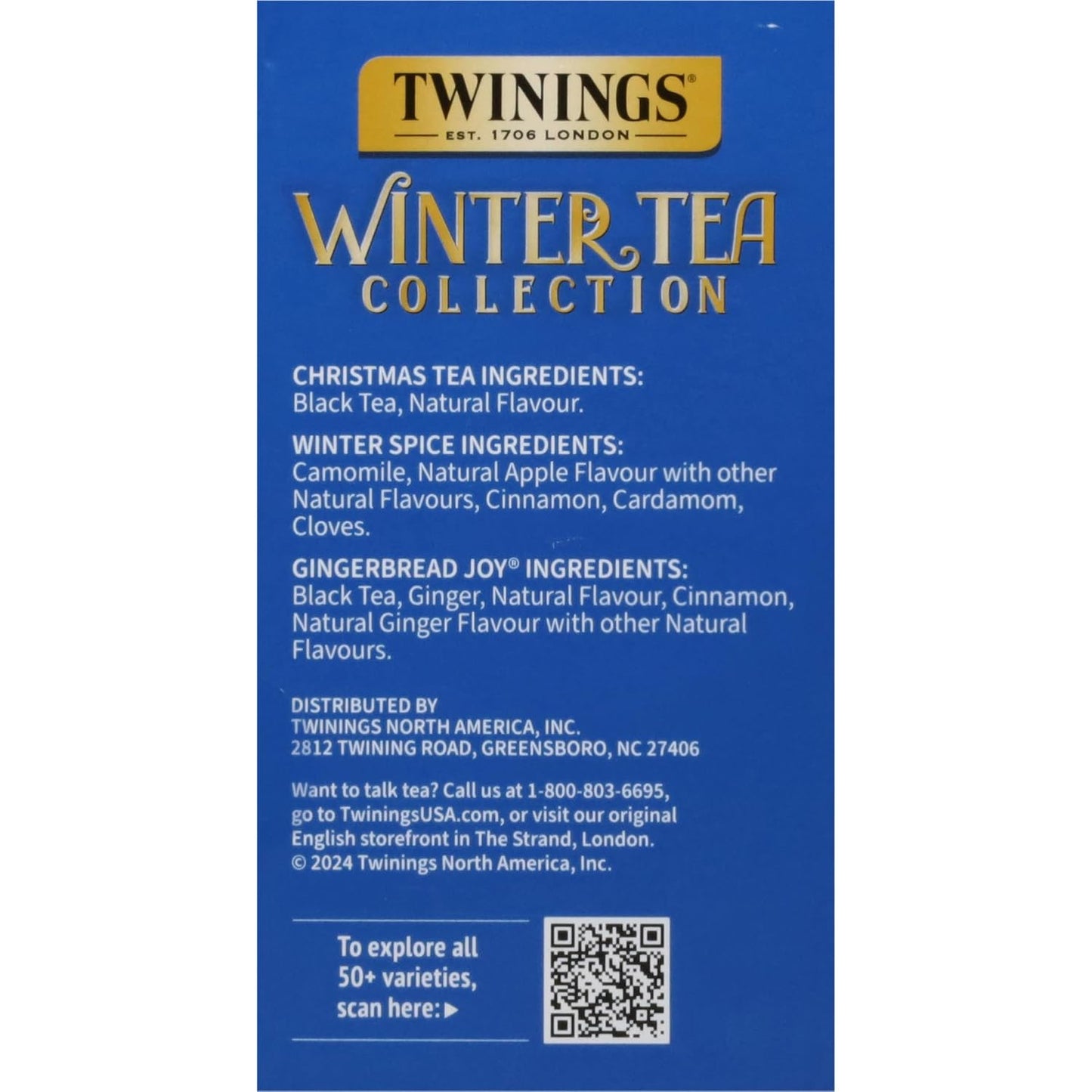 Twinings Tea Classics Collection Gift Box Variety Sampler, 48 Tea Bags (Pack of 1), Enjoy Hot or Iced, Includes Black, Herbal, Green, & Chai Teas