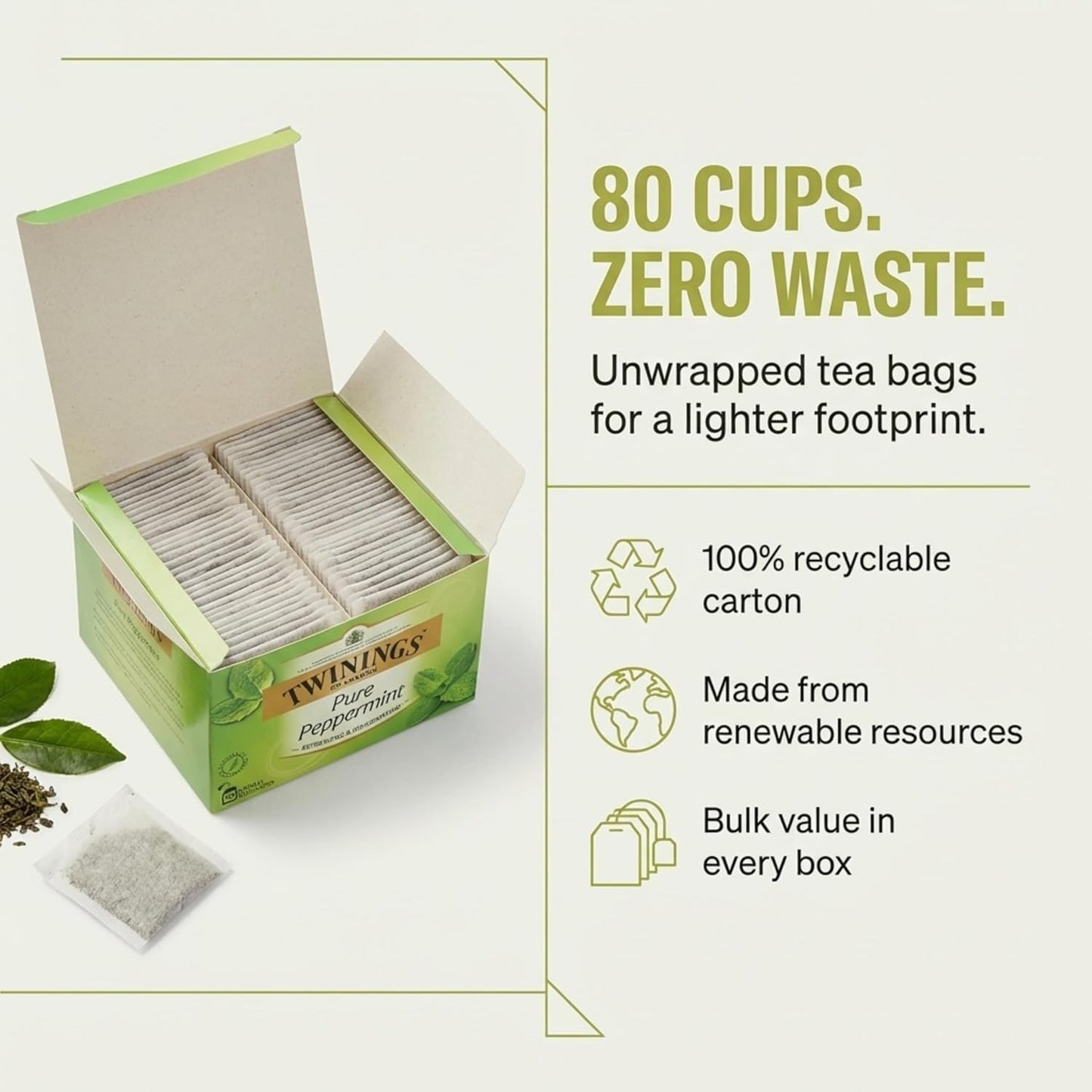 Twinings Pure Peppermint Tea Bags 80 pack