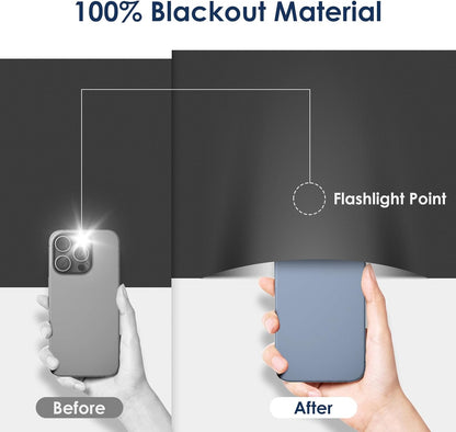 Blackout Curtains for Bedroom, 36" x 57" Temporary Blackout Shades for Windows, Portable Black Out Blinds Screen with 20 Loop & Hook, 100% Black Out Window Cover Film for Baby Nursery Travel RV-Blacks