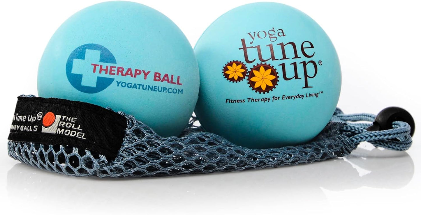 YOGA TUNE UP® Therapy Balls in Tote by Tune Up Fitness - Massage Balls for Trigger Point, Pressure Point & Myofascial Release - Use as Single or Peanut Ball for Pain Relief & Relaxation (Apple Green)