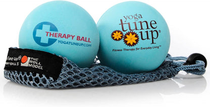YOGA TUNE UP® Therapy Balls in Tote by Tune Up Fitness - Massage Balls for Trigger Point, Pressure Point & Myofascial Release - Use as Single or Peanut Ball for Pain Relief & Relaxation (Apple Green)