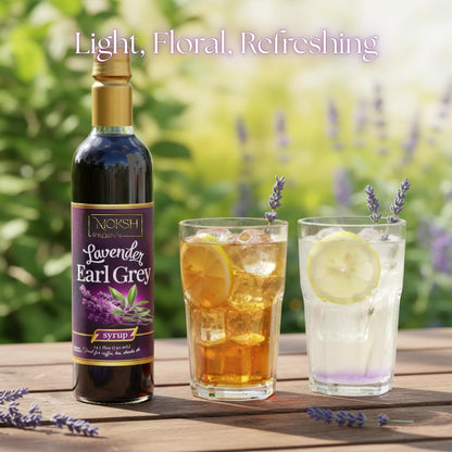 Moksh Premium Lavender Earl Grey Syrup for Coffee, Lattes, Tea & Matcha