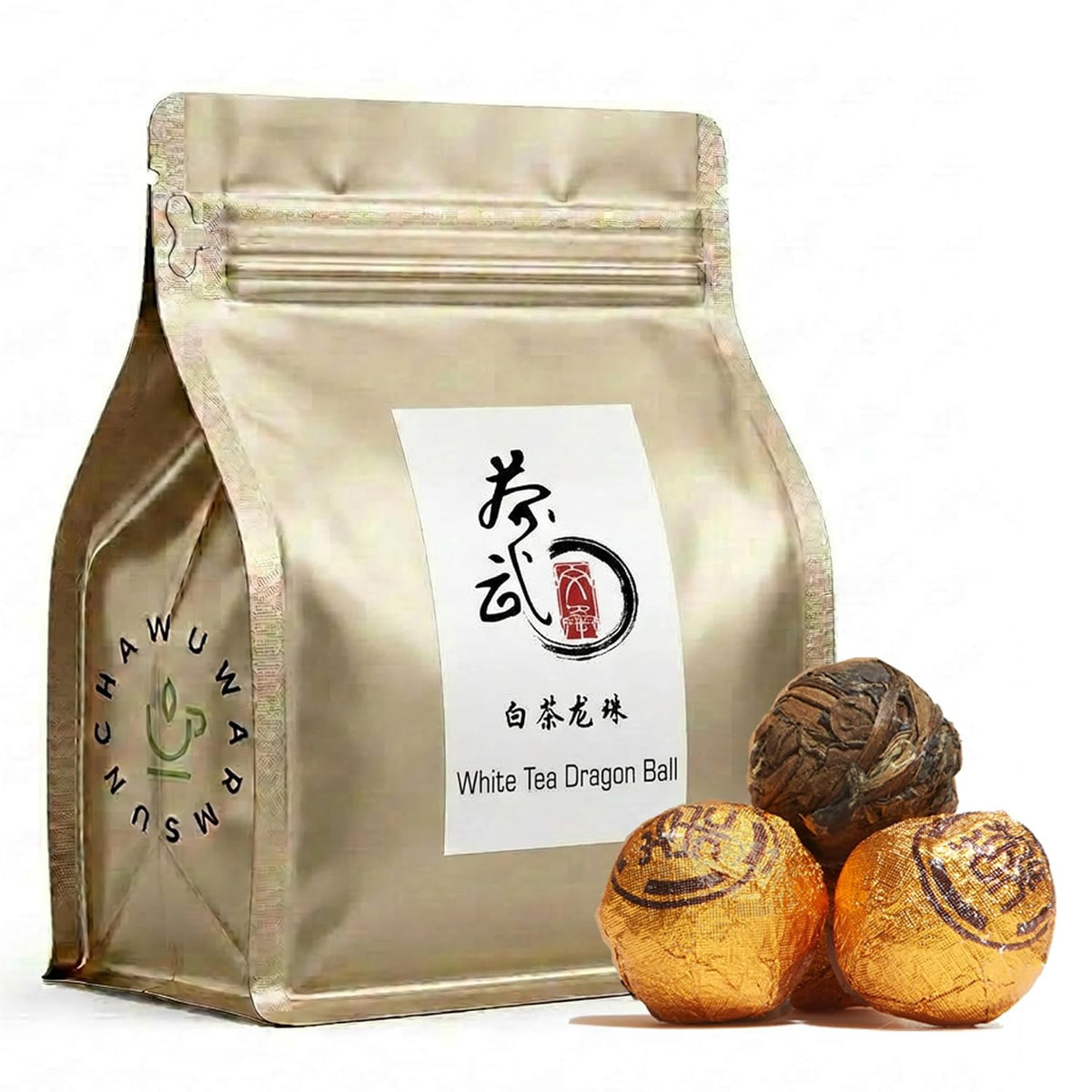ChaWuWarmSun [B] White Tea Dragon Ball, 5oz/142g Aged FuDing ShouMei