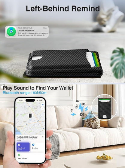 TopMade for MagSafe Wallet Works with Find My, Strongest Magnetic Wallet