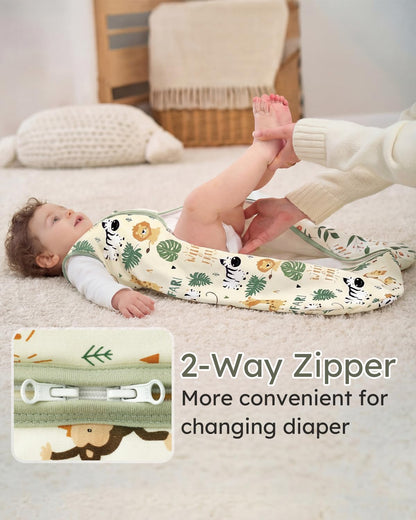 Yoofoss Baby Sleep Sack Baby Wearable Blanket 100% Cotton 2-Way Zipper Toddler Sleeping Sack