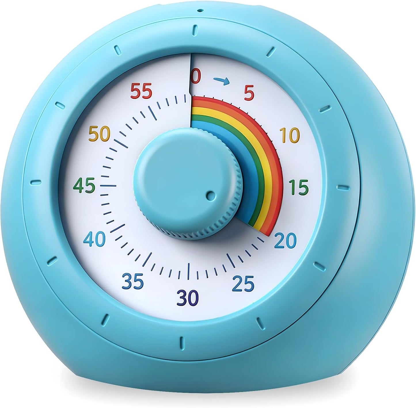 Visual Timer for Kids, 60-Minute Silent Countdown for Classroom, Home, Office, Kitchen, Rainbow Pattern Desk Timer, Time Management Tools with Silent Operation, Pomodoro Timer (Green)