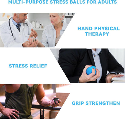 Linemoon Stress Balls for Adults, Squeeze Balls for Hand Exercisers Therapy