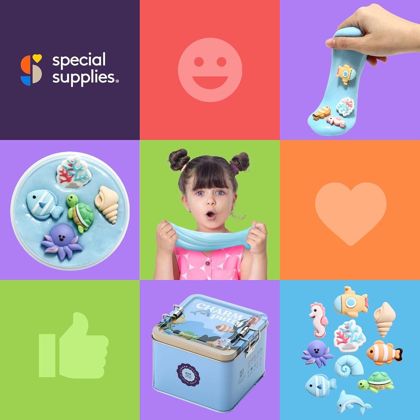 Special Supplies Sensory Therapy Putty for Kids and Adults with Cute Charms, Resistive Hand Exercise Stress Relief Therapy Putty (Farm)