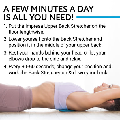 IMPRESA Upper Back Stretcher - Pack of 2, One Size Spinal Decompression & Posture Correction - Thoracic Spine Stretch & Flexibility - Pain Relief & Upper Back Pain Stretches