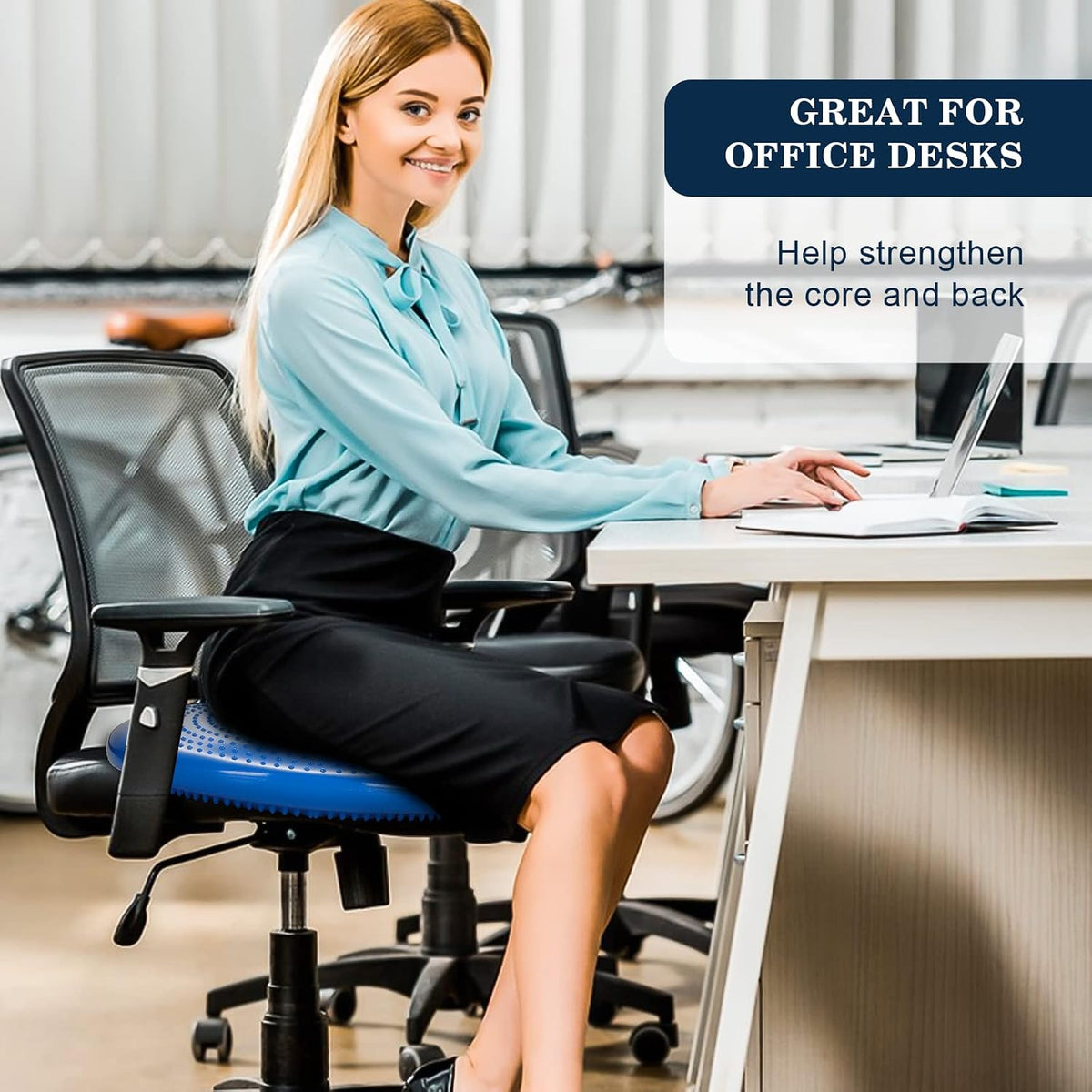 Wobble Cushion，Wiggle Seat，Balance Disc （Extra Thick 34cm/13.4in），for Balance Stability Training, Improve Sitting