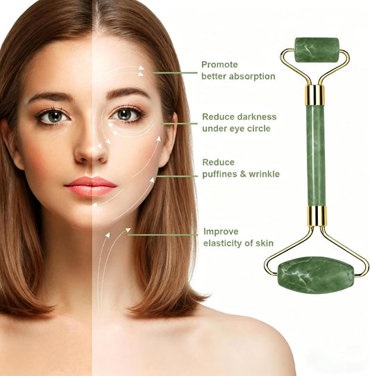 Gua Sha & Jade Roller Set, Deep‑Pressure Massage for Skin & Body Relaxation
