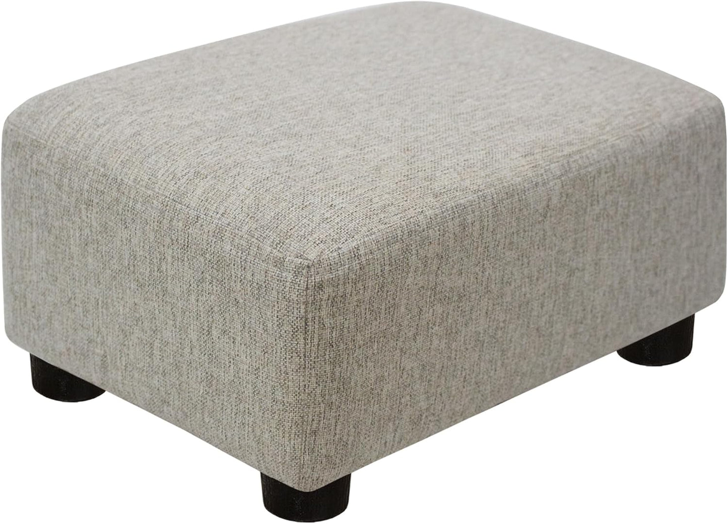 CAROLMADE Small Foot Stool Ottoman Footstool with Legs Under Desk Footrest for Living Room Bedroom and Office,Linen-Grey