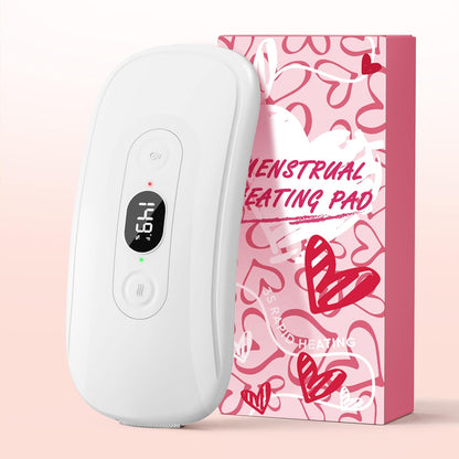 Portable Heating Pad: 2 Timer 6 Heat Levels 6 Vibration Modes Cordless Electric Heating Pad 3s Fast Heating Travel Heating Pad Gifts for Women Christmas Birthday Pink