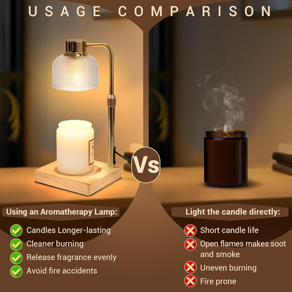 KLL Candle Warmer Lamp with Timer: Birthday Gift for Women, House Warming Gifts New Home, Room Decor - Wax Melt Warmer for Scented Jar Candles