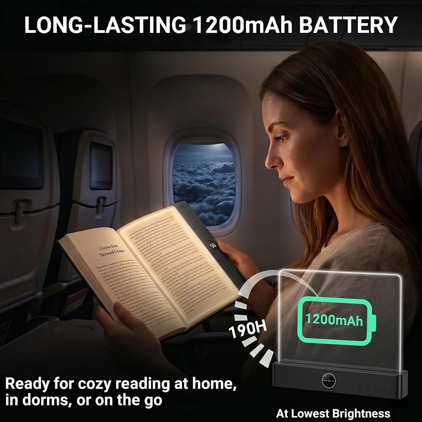 30 LED Book Light for Reading at Night in Bed, Rechargeable Book Page Light, 3 Color Temperatures, Stepless Dimming, 1-99 Min Timer, 2-in-1 Reading Light Light & Night Light, Gift for Readers White