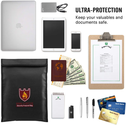 Moko Fireproof Money and Document Bag, 15 x 11 Inch