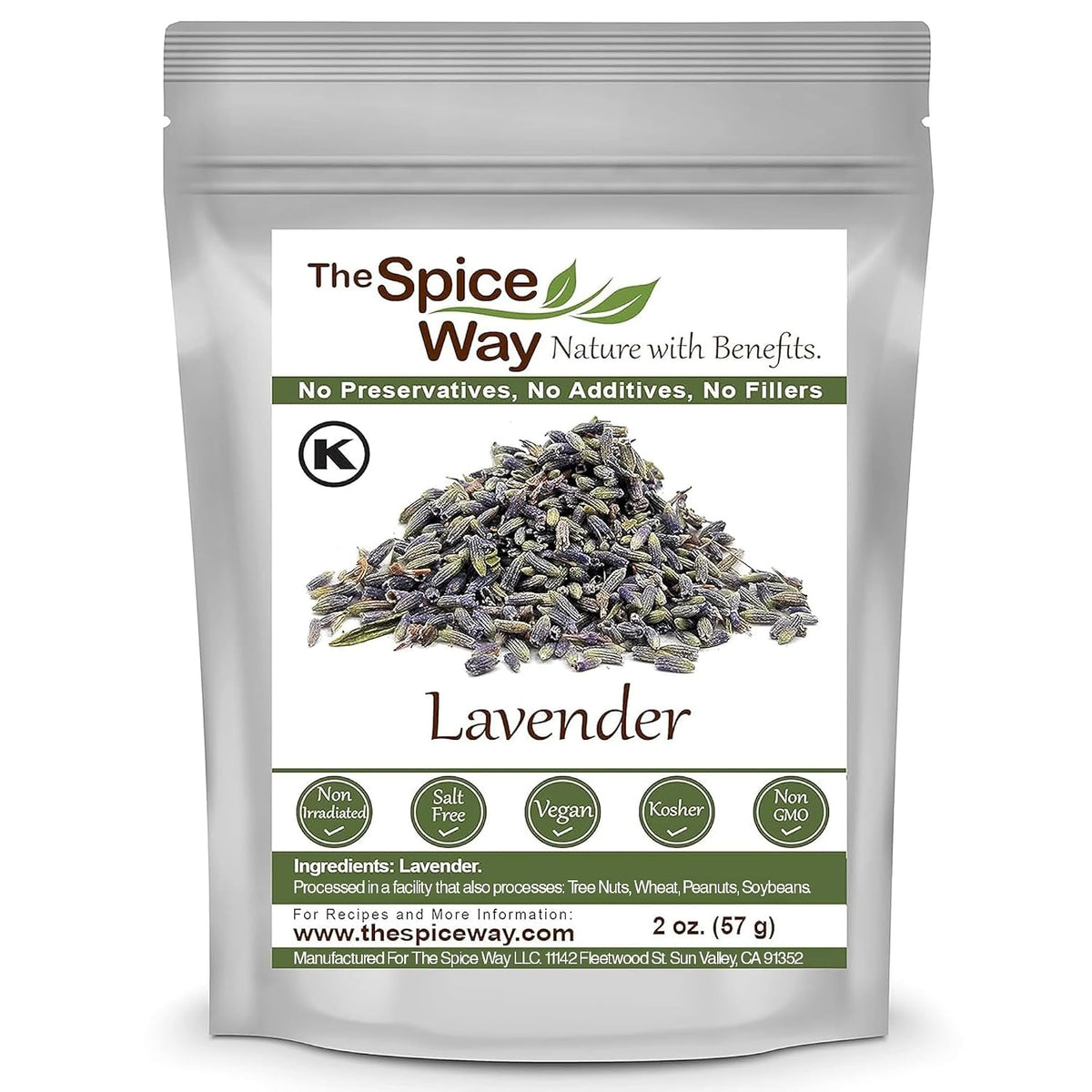 The Spice Way Lavender Flowers 2 oz Culinary Grade Buds for Tea and Cooking