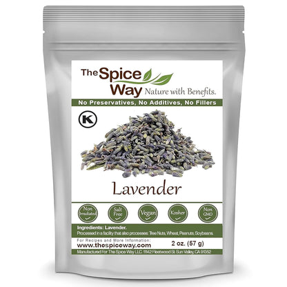 The Spice Way Lavender Flowers 2 oz Culinary Grade Buds for Tea and Cooking