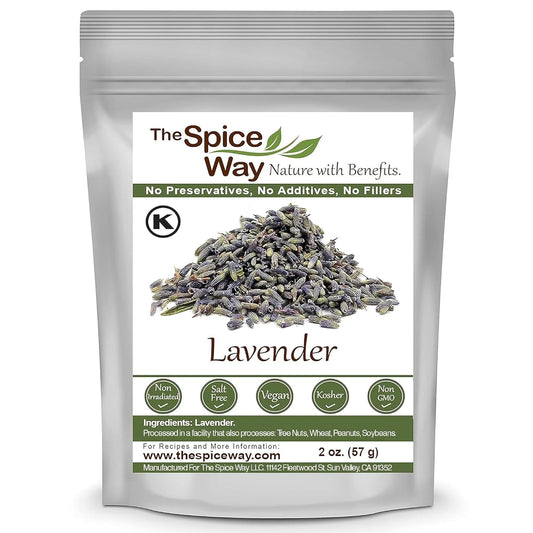 The Spice Way Lavender Flowers 2 oz Culinary Grade Buds for Tea and Cooking