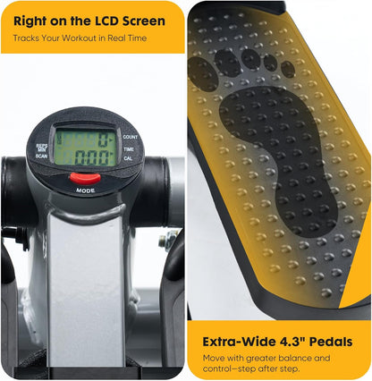NEWBULIG Mini Stepper for Exercise at Home Stair Step Machine for Indoor Fitness Portable Home Gym Stepper for Full Body Workout 300lb Weight Capacity