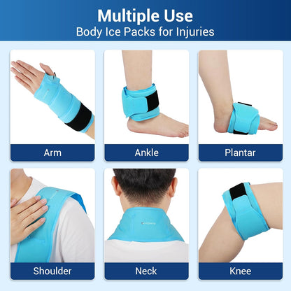Comfytemp Wrist Ice Pack Wrap Carpal Tunnel Relief Wrist Brace, 2 Packs, FSA Eligible HSA, Gel Ice Packs for Injuries Reusable Wrap for Hand Pain, Hot Cold Compress Hand Brace, Men Women Recovery Item