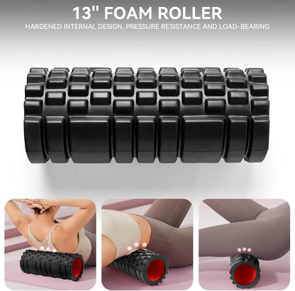 Krightlink Foam Roller High Density 13" Patented Exercise Roller for Deep Tissue Muscle Massage, Muscle Massage and Myofascial Trigger Point Release, Relieves Muscle Pain, Improves Mobility (Orange)