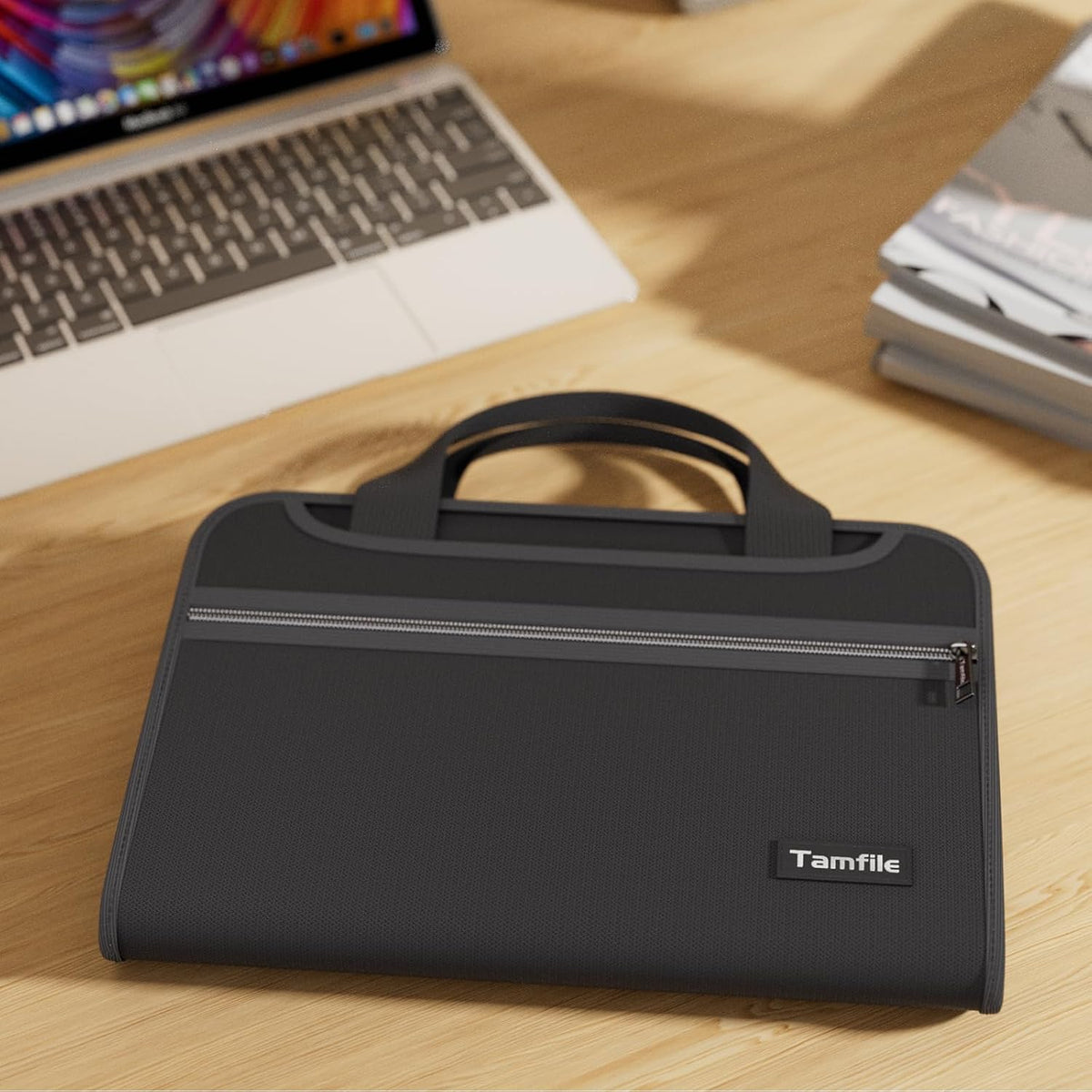 Tamfile Fireproof Accordion File Organizer, Expanding File Folder