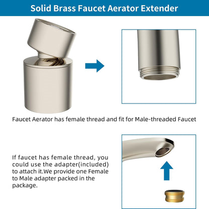 Hibbent NSF/ANSI/CAN 61 & cUPC Certified Faucet Aerator, Chrome