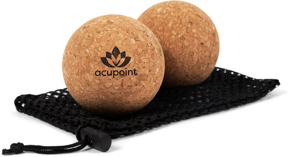Acupoint Massage Therapy Ball Set of 2 - Myofascial Release, Trigger Point & Deep Tissue - Lacrosse Ball for Back, Neck, Foot and Plantar Fasciitis Relief