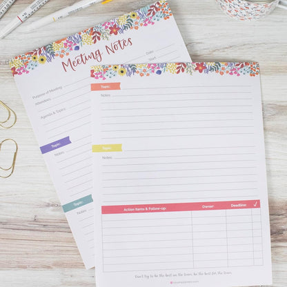 bloom daily planners Horizontal Weekly To Do List Notepad with 60 Undated Sheets - Weekly Desk Planner or Chore Pad with Priorities & Habit Tracker - 8.5” x 11” - Pastel