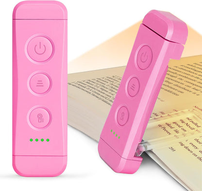 Glocusent USB Rechargeable Book Light, Portable Clip-on LED Reading Light