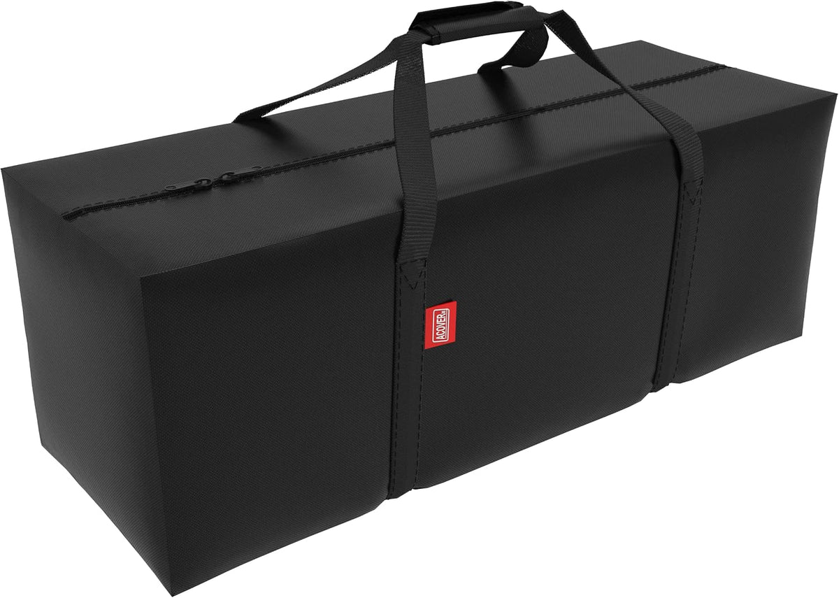 Outdoor Square Cushion/Cover Storage Bag, Protective Zippered Storage Bags with Handles, 32''L x 32''W x 24''H Black