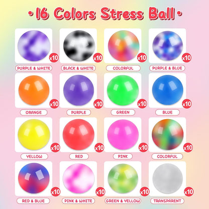 36 Pack Stress Balls, Squishy Balls, Squishy Fidget Stress Relief, Squeeze Ball for Adults Stress Relieve, Prize Box for Friends, Party Favors
