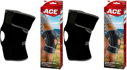 ACE Brand Adjustable Knee Brace with Side Stabilizers Provides Support & Compression to Arthritic and Painful Knee Joints