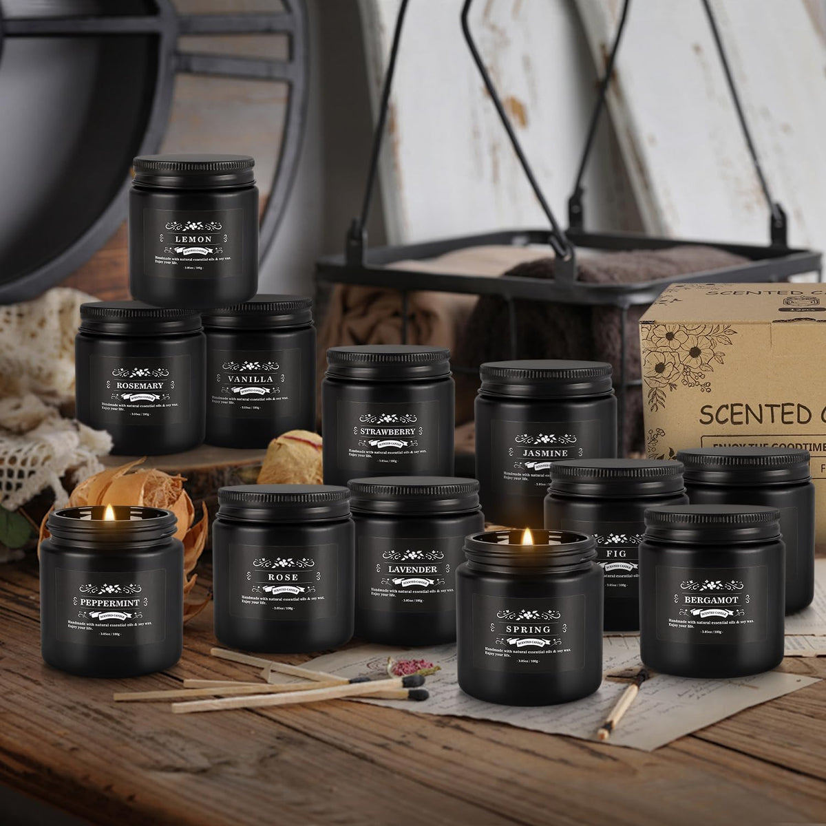 36 Pack Scented Candles Set for Home, Relaxing Stress Relief, Aromatherapy - Natural Soy Wax and Fragrance - Gifts for Women, Mom, Best Friend, Wife, Birthday
