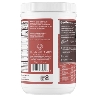 Primal Kitchen Matcha Collagen Keto Latte Powder, Sugar-Free Collagen Peptides, 9.33 Ounces