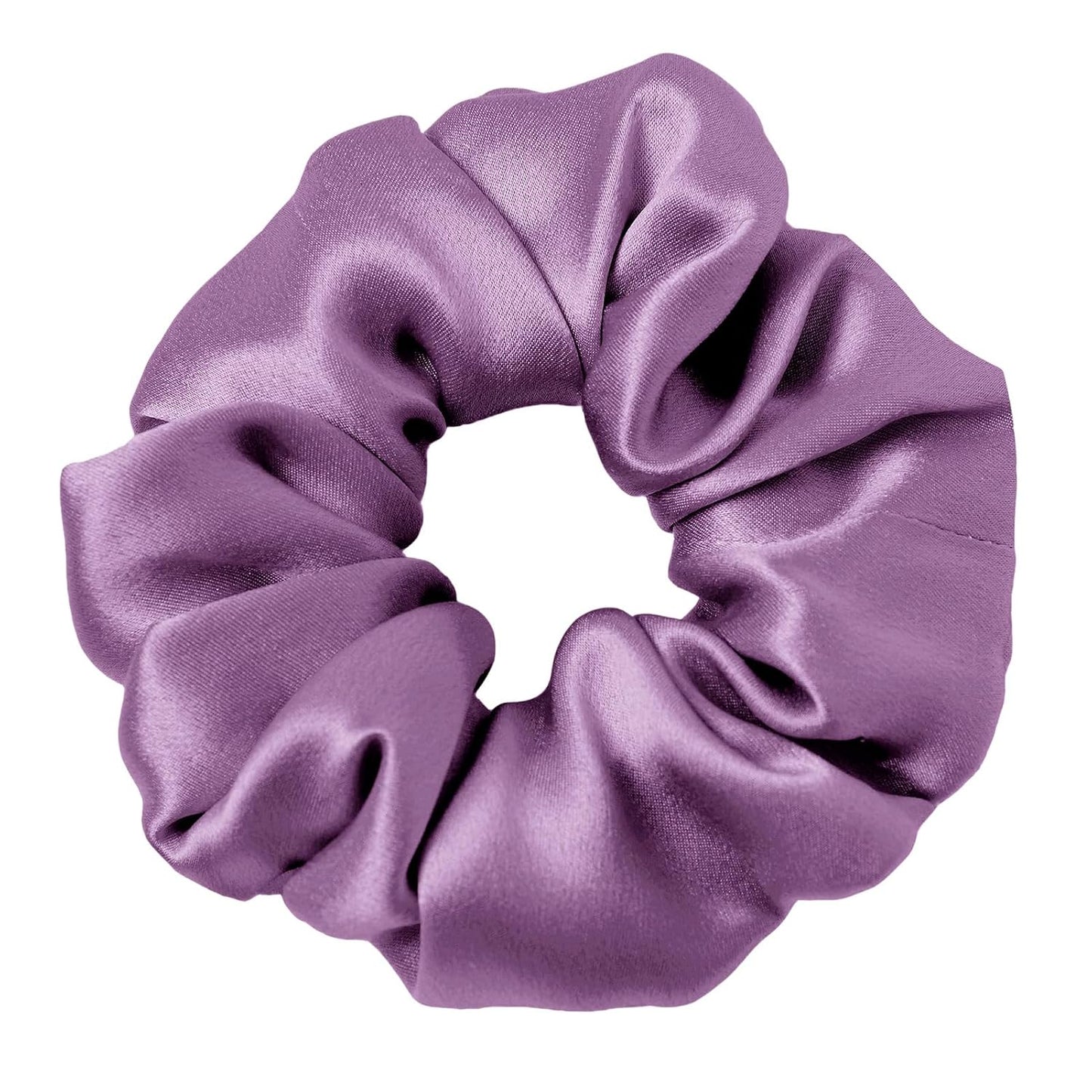 LILYSILK Silk Hair Scrunchies / Ties for Frizz & Breakage Prevention, 100% Mulberry, No Damage, Elastic ponytail Holders, 1Pc, Coffee - Colors A