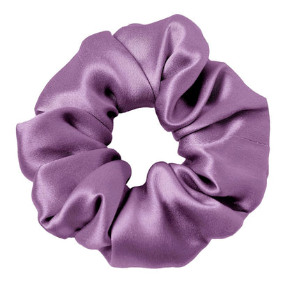 LILYSILK Silk Hair Scrunchies / Ties for Frizz & Breakage Prevention, 100% Mulberry, No Damage, Elastic ponytail Holders, 1Pc, Coffee - Colors A