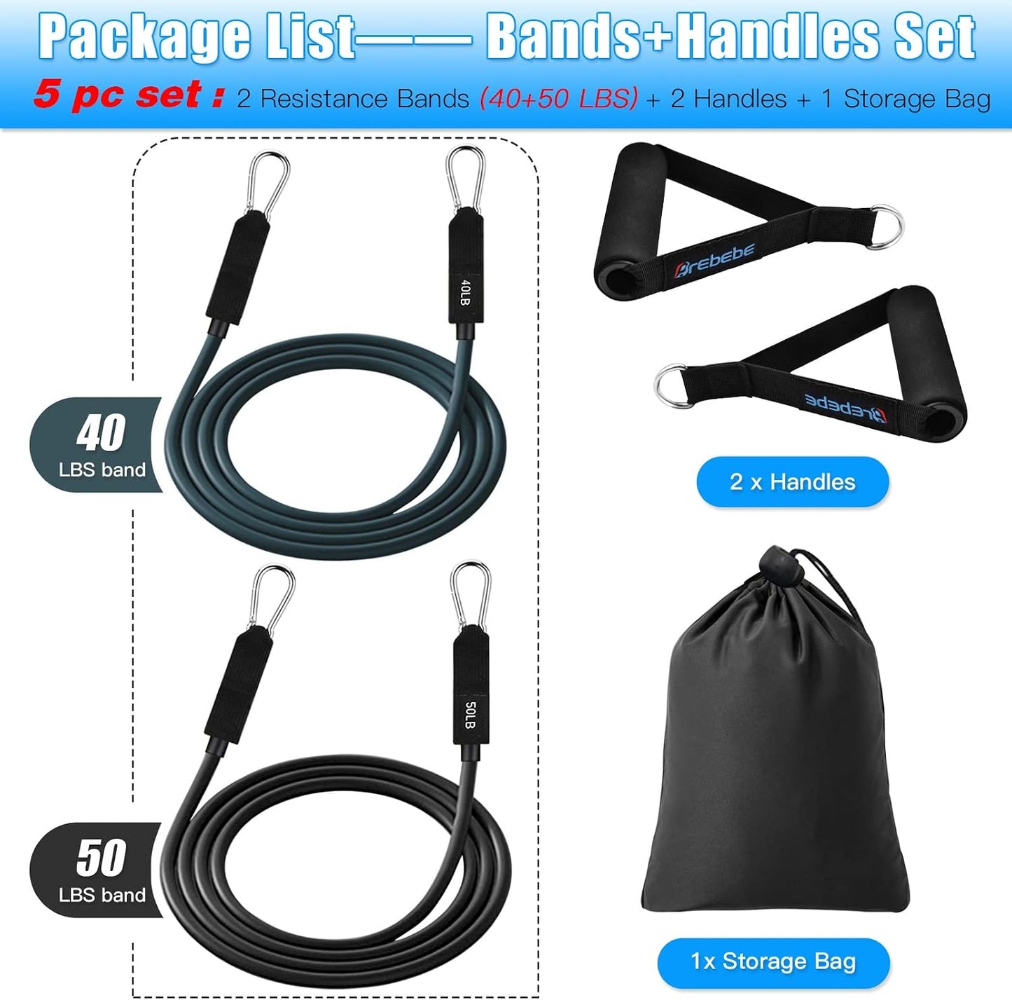 Brebebe Door Anchor Strap for Resistance Bands Exercises, Multi Point Anchor Gym Attachment for Home Fitness, Portable Door Band Resistance Workout Equipment, Easy to Install, Punch-Free, Nail-Free