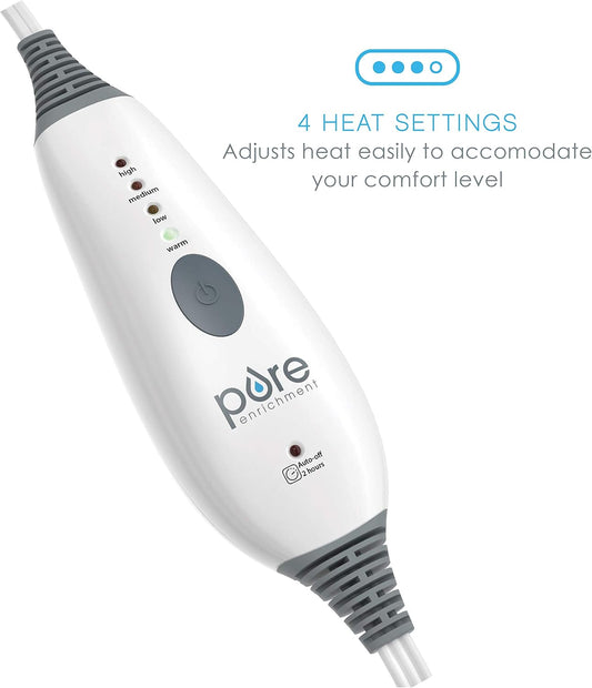 Pure Enrichment PureRelief Deluxe Heating Pad, 12 x 24, 4 Heat Settings