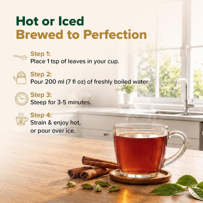 VAHDAM Cinnamon Masala Chai(3.53oz|50+ Cups) Quality Chai Tea Loose Leaf