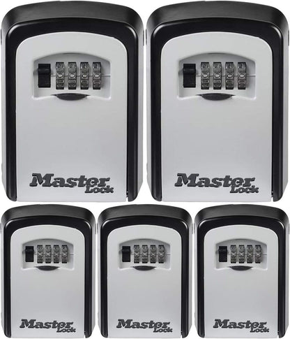 Master Lock 5-Key Combination Safe Black/Silver 5401D